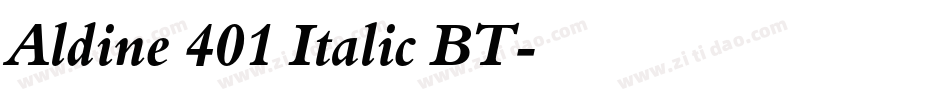 Aldine 401 Italic BT字体转换